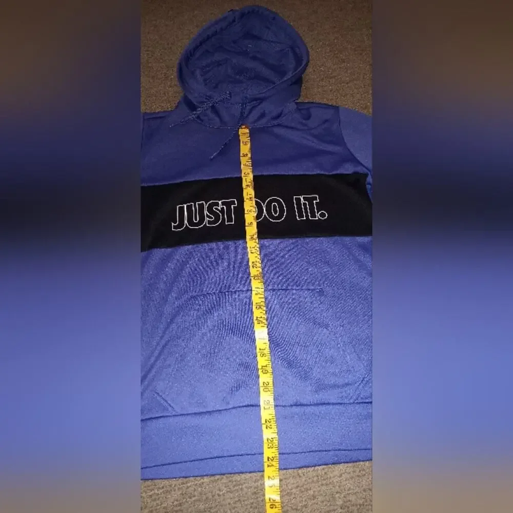 Nike Just Do It DriFit Woman's Large Hoodie Purple/Black